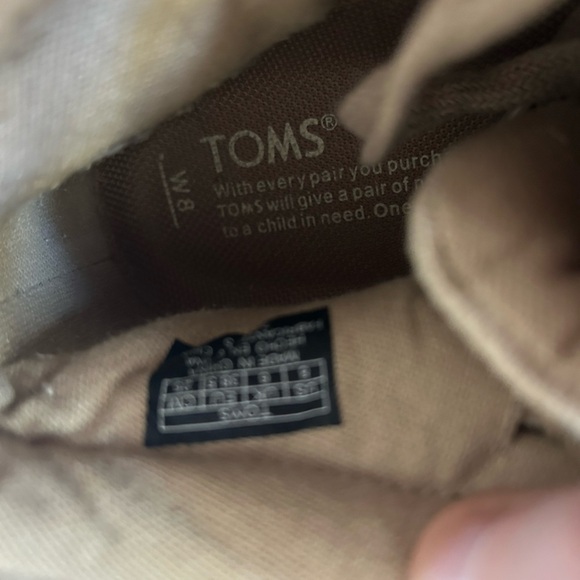 TOMS Camila' Suede Canvas High Top Sneaker Size 8 - Picture 4 of 4